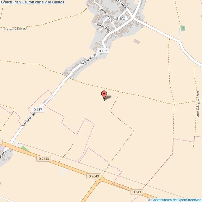 Plan Cauroir carte ville Cauroir