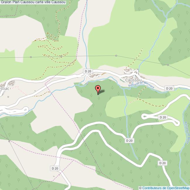 Plan Caussou carte ville Caussou