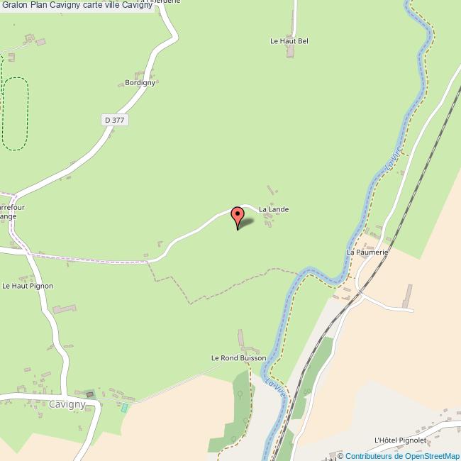 Plan Cavigny carte ville Cavigny