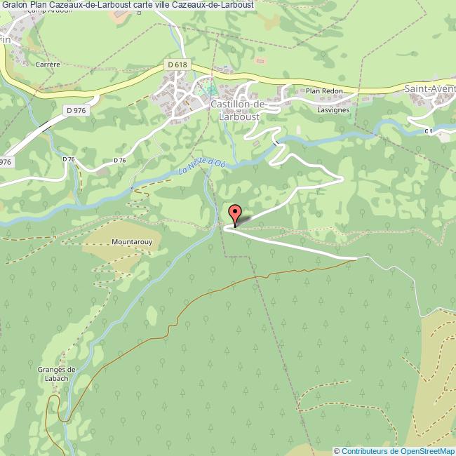 Plan CazeauxdeLarboust carte ville CazeauxdeLarboust