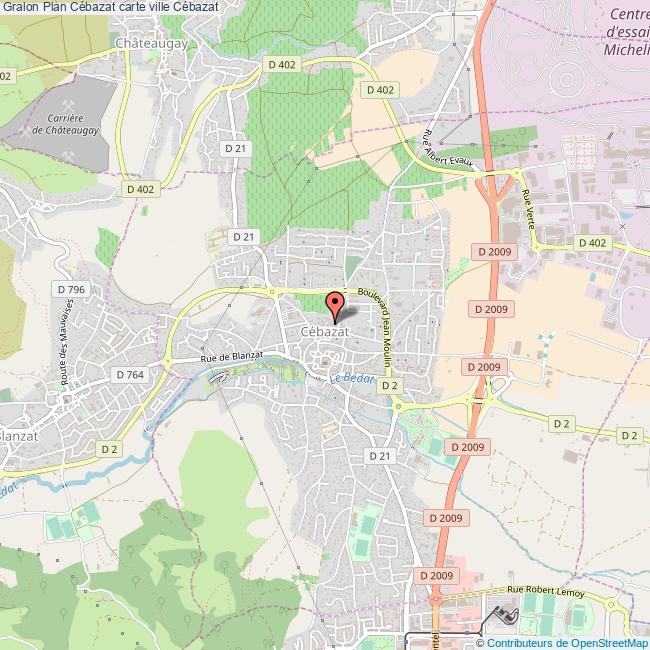 Plan Cébazat carte ville Cébazat
