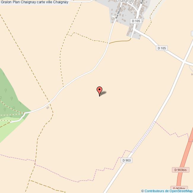 Plan Chaignay carte ville Chaignay
