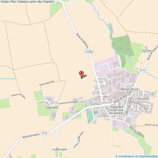 Plan Chaleins carte ville Chaleins