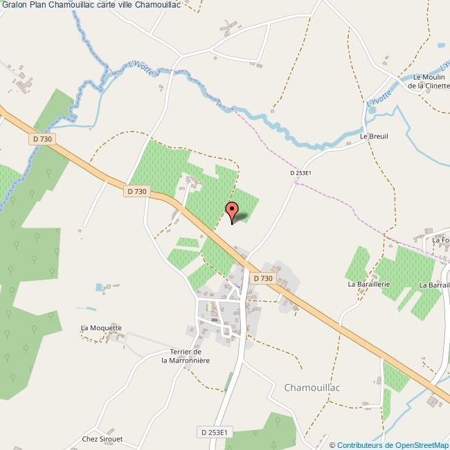 Plan Chamouillac carte ville Chamouillac