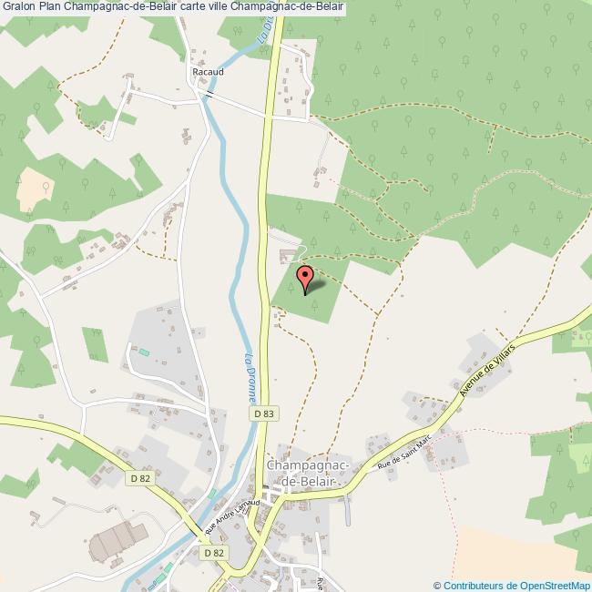 Plan ChampagnacdeBelair carte ville ChampagnacdeBelair