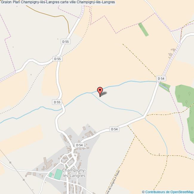 Plan ChampignylèsLangres carte ville ChampignylèsLangres