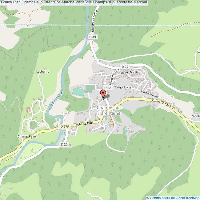 Plan ChampssurTarentaineMarchal carte ville ChampssurTarentaine