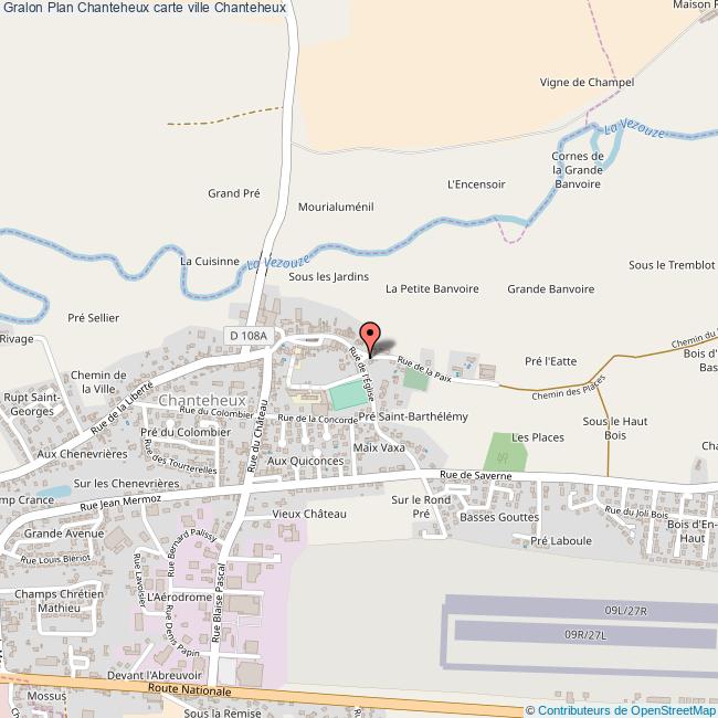 Plan Chanteheux carte ville Chanteheux
