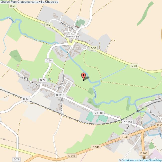 Plan Chaourse carte ville Chaourse