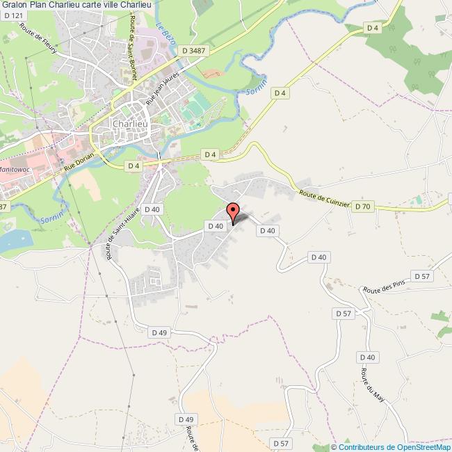 Plan Charlieu carte ville Charlieu