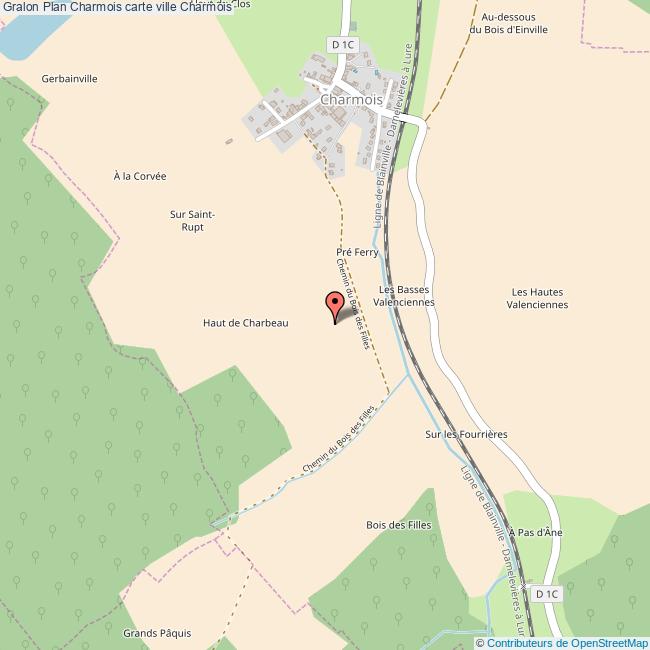 Plan Charmois carte ville Charmois