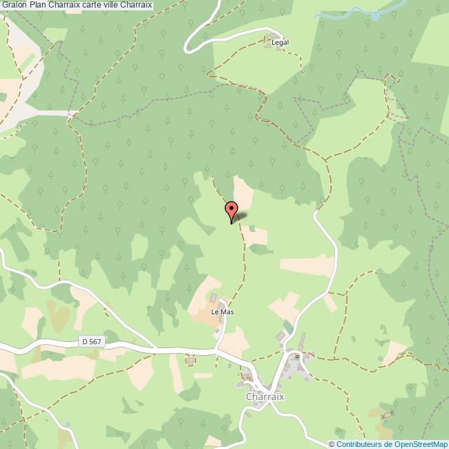 Plan Charraix carte ville Charraix