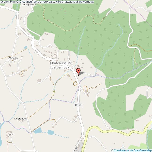Plan ChâteauneufdeVernoux carte ville ChâteauneufdeVernoux