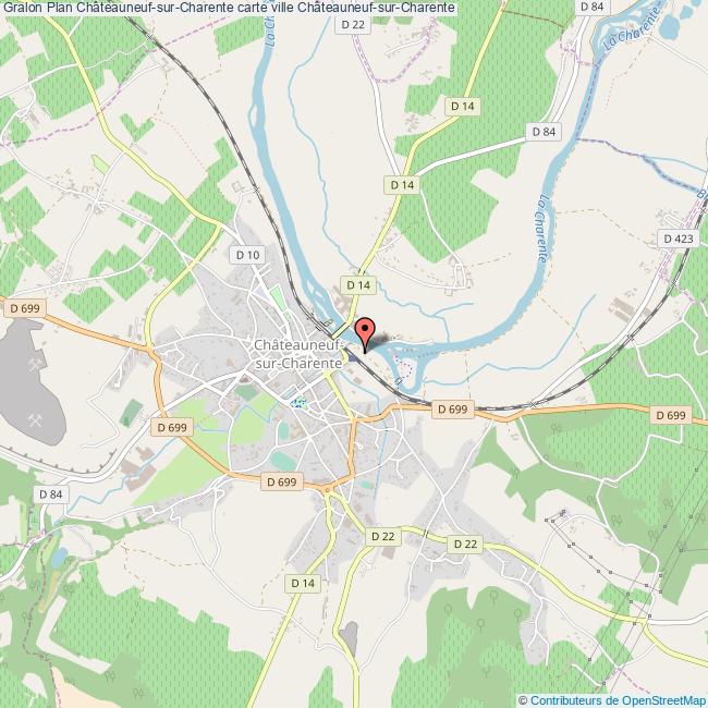 Plan ChâteauneufsurCharente carte ville ChâteauneufsurCharente