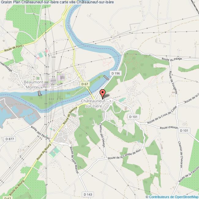 Plan ChâteauneufsurIsère carte ville ChâteauneufsurIsère