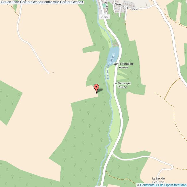Plan Chatel Censoir Carte Ville Chatel Censoir