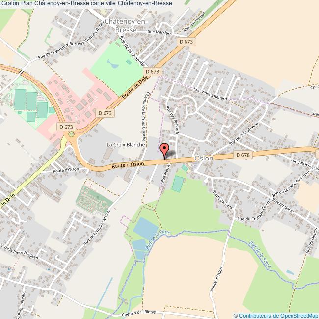 Plan ChâtenoyenBresse carte ville ChâtenoyenBresse