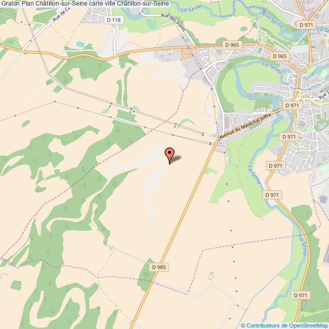 Plan ChâtillonsurSeine carte ville ChâtillonsurSeine