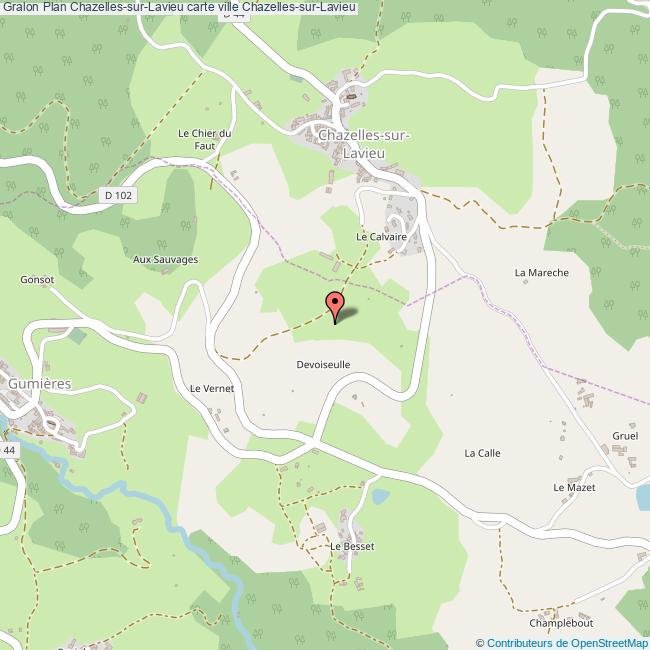 Plan ChazellessurLavieu carte ville ChazellessurLavieu