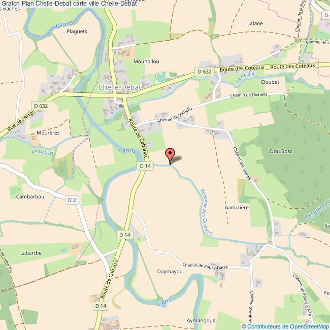 Plan ChelleDebat carte ville ChelleDebat