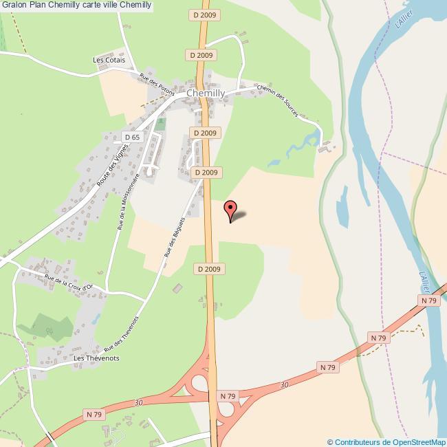 Plan Chemilly carte ville Chemilly