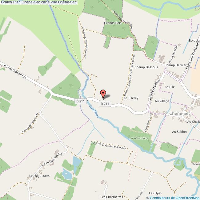 Plan ChêneSec carte ville ChêneSec
