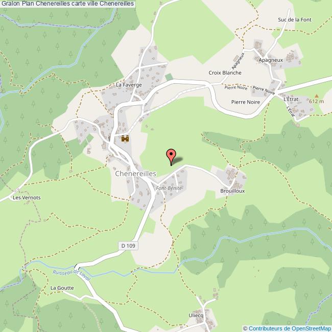 Plan Chenereilles carte ville Chenereilles