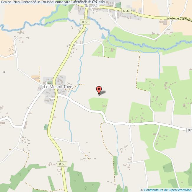 Plan Chérencé-le-Roussel carte ville Chérencé-le-Roussel