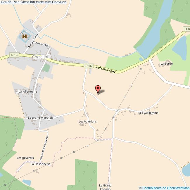 Plan Chevillon carte ville Chevillon