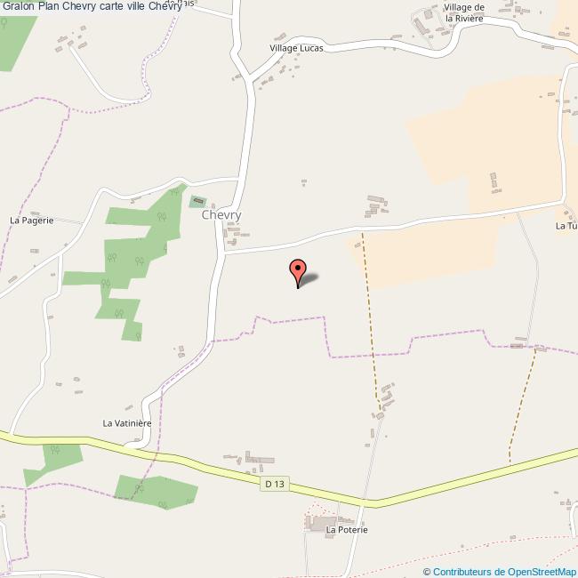 Plan Chevry carte ville Chevry