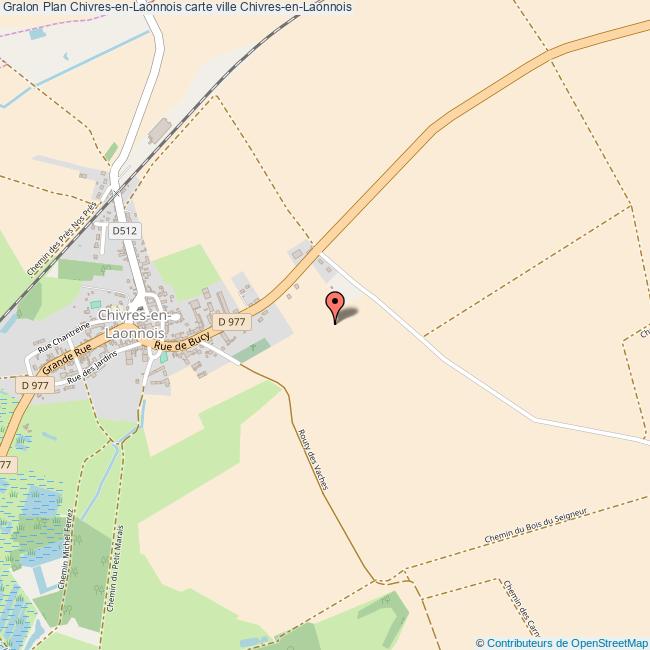 Plan ChivresenLaonnois carte ville ChivresenLaonnois