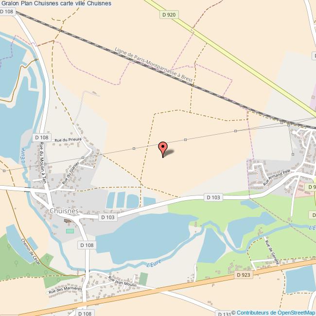 Plan Chuisnes carte ville Chuisnes