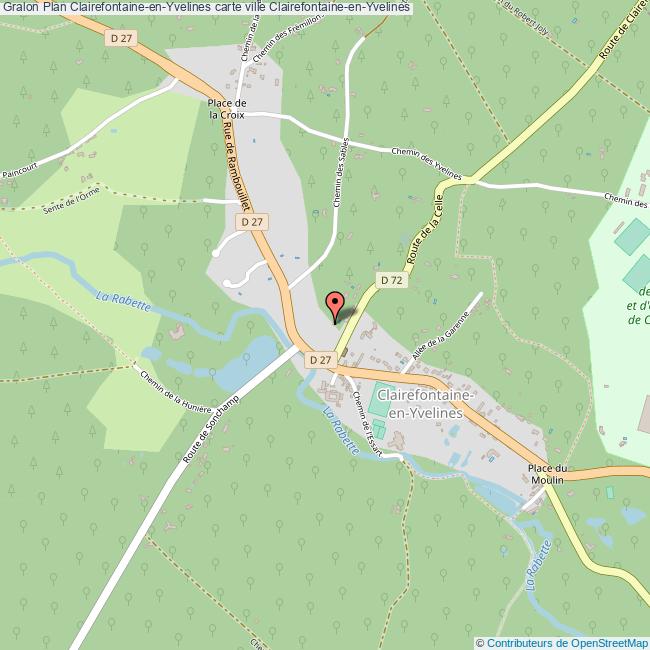 Plan ClairefontaineenYvelines carte ville ClairefontaineenYvelines