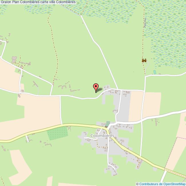 Plan Colombières carte ville Colombières