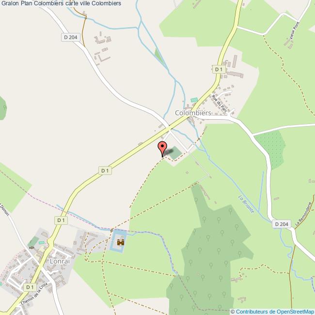 Plan Colombiers carte ville Colombiers