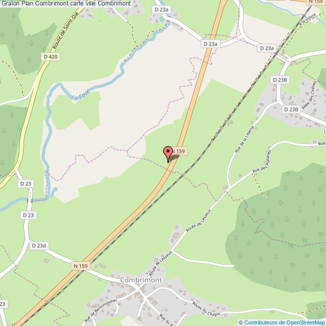 Plan Combrimont carte ville Combrimont