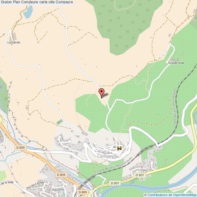 Plan Compeyre carte ville Compeyre