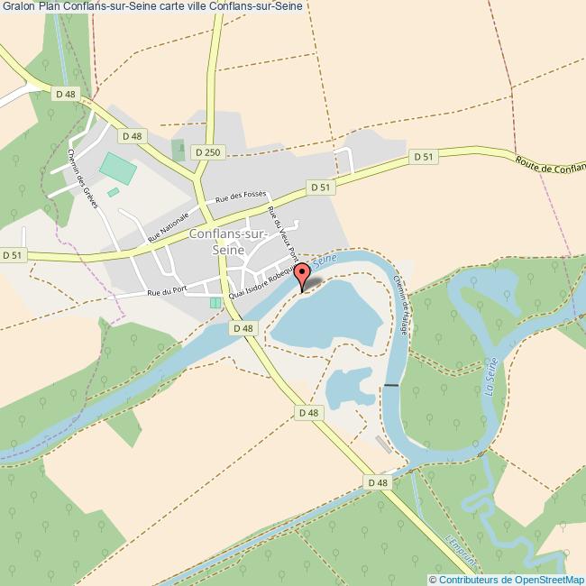 Plan ConflanssurSeine carte ville ConflanssurSeine