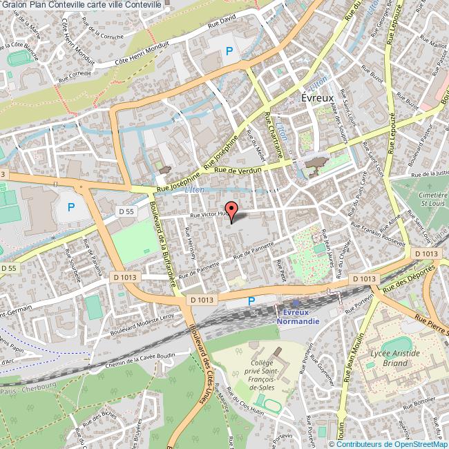 Plan Conteville carte ville Conteville