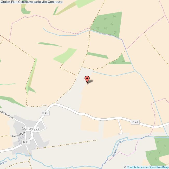 Plan Contreuve carte ville Contreuve