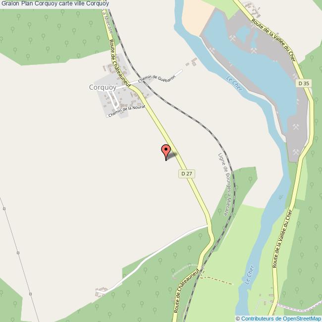 Plan Corquoy carte ville Corquoy