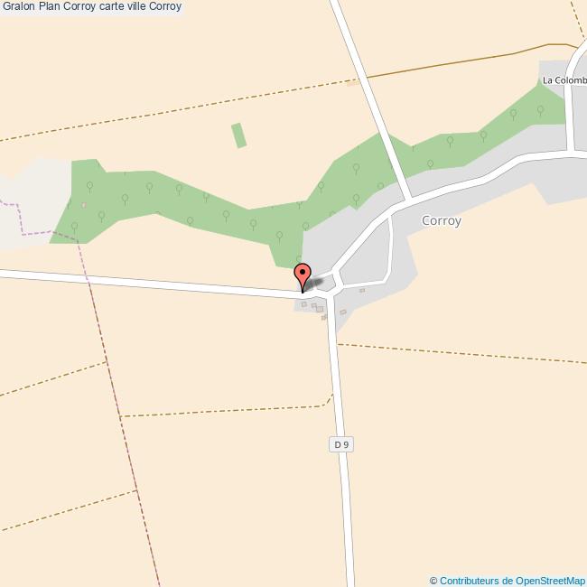 Plan Corroy carte ville Corroy