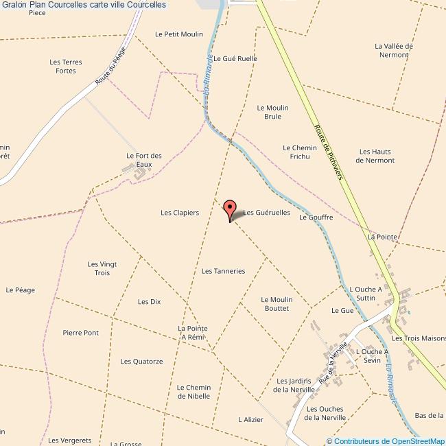 Plan Courcelles carte ville Courcelles