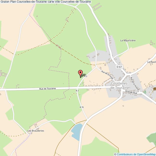 Plan CourcellesdeTouraine carte ville CourcellesdeTouraine