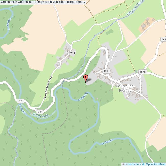Plan CourcellesFrémoy carte ville CourcellesFrémoy