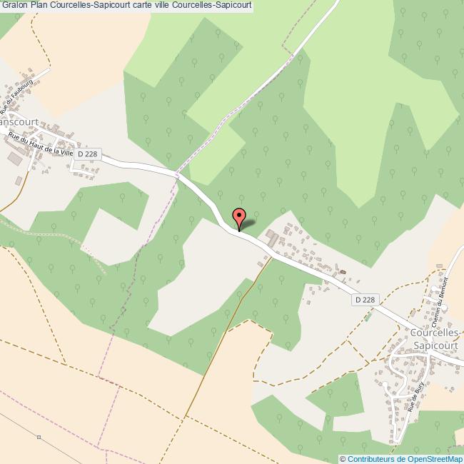 Plan CourcellesSapicourt carte ville CourcellesSapicourt