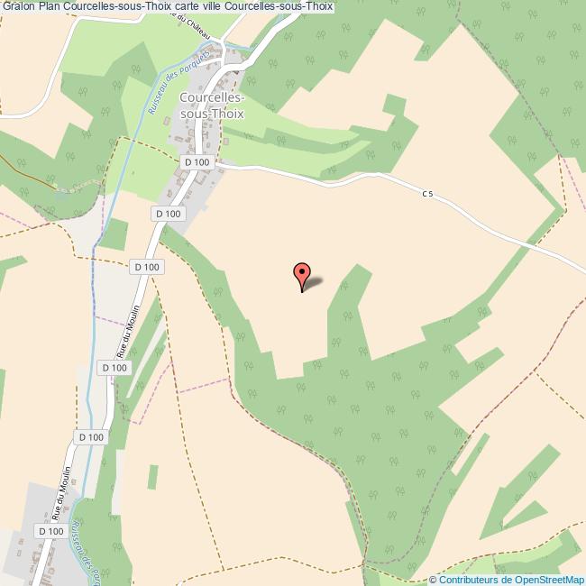 Plan CourcellessousThoix carte ville CourcellessousThoix