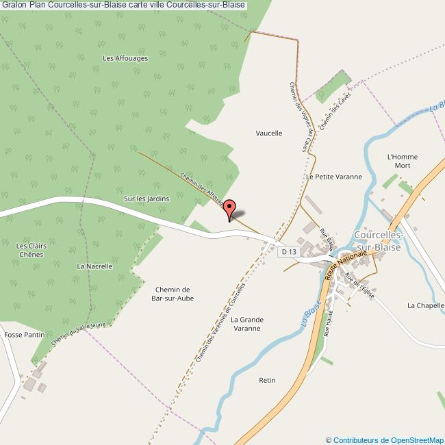 Plan CourcellessurBlaise carte ville CourcellessurBlaise