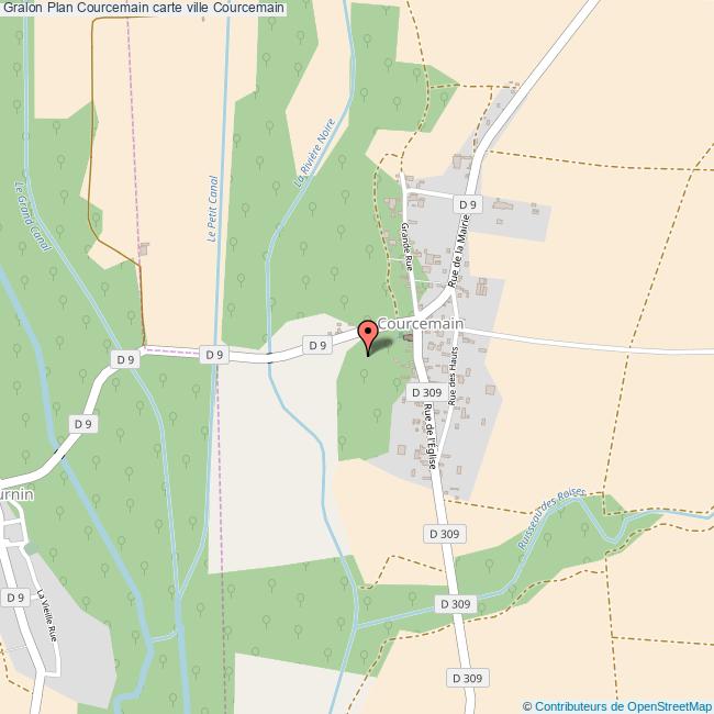 Plan Courcemain carte ville Courcemain