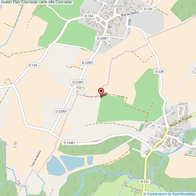 Plan Courcerac carte ville Courcerac